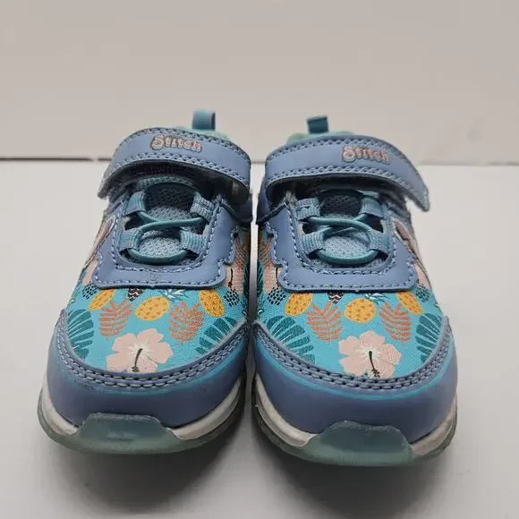 GIRLS' DISNEY TODDLER LITTLE KID STITCH LIGHTED LIGHT-UP SHOES Size 7 - Picture 2 of 7